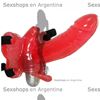 Dildo con arnes y vibrador